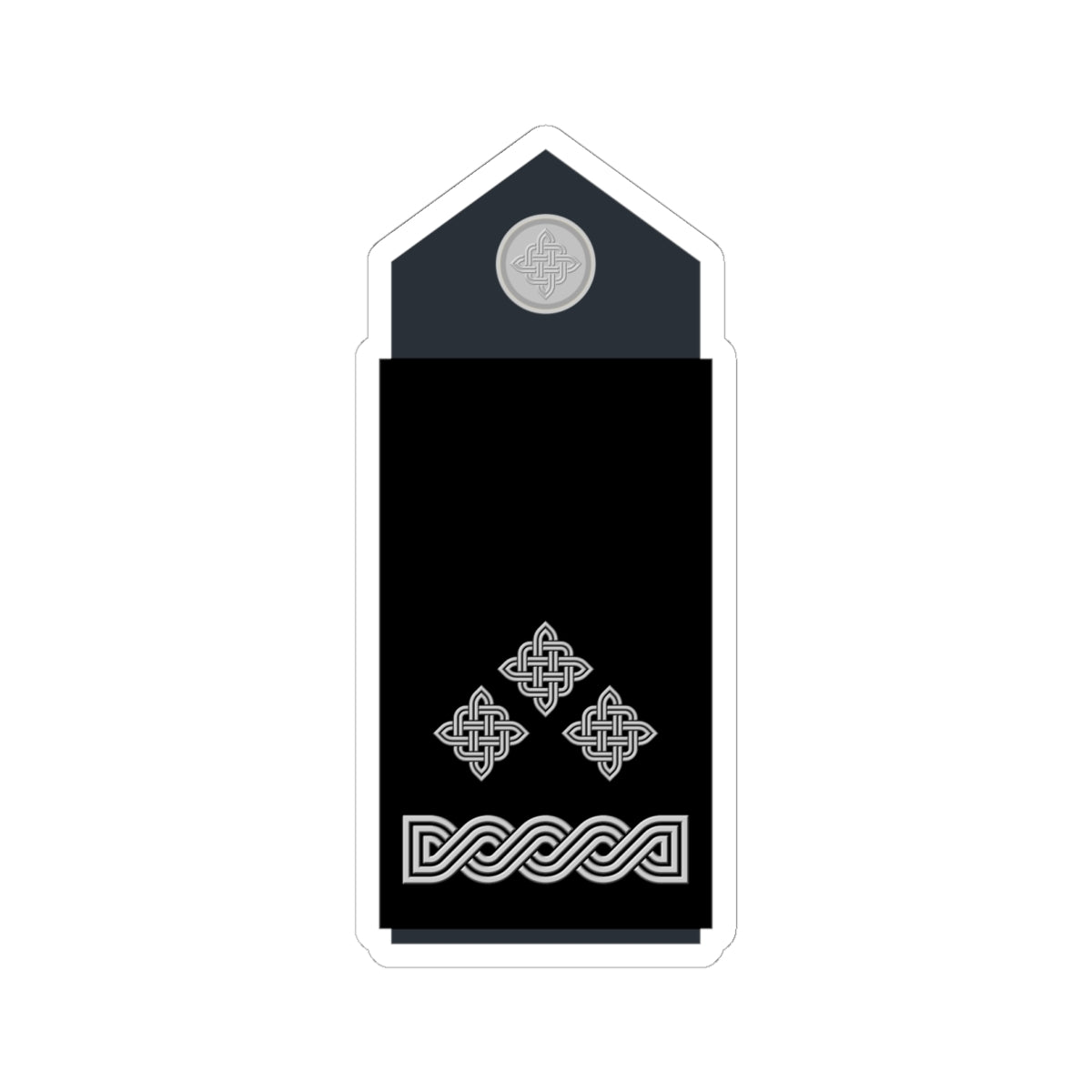 Naramenica službene odore satnika HRZ i PZO (Croatia) (Military Rank) STICKER Vinyl Kiss-Cut Decal