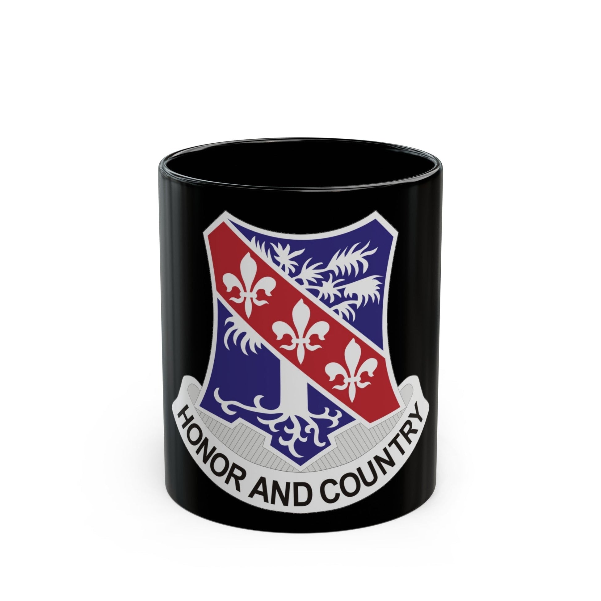 327th Infantry Regiment (U.S. Army) Black Coffee Mug-11oz-The Sticker Space