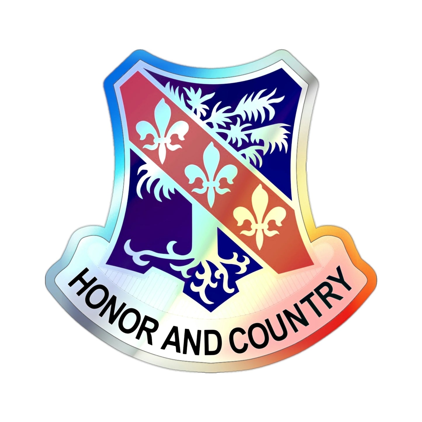 327th Infantry Regiment (U.S. Army) Holographic STICKER Die-Cut Vinyl Decal-2 Inch-The Sticker Space