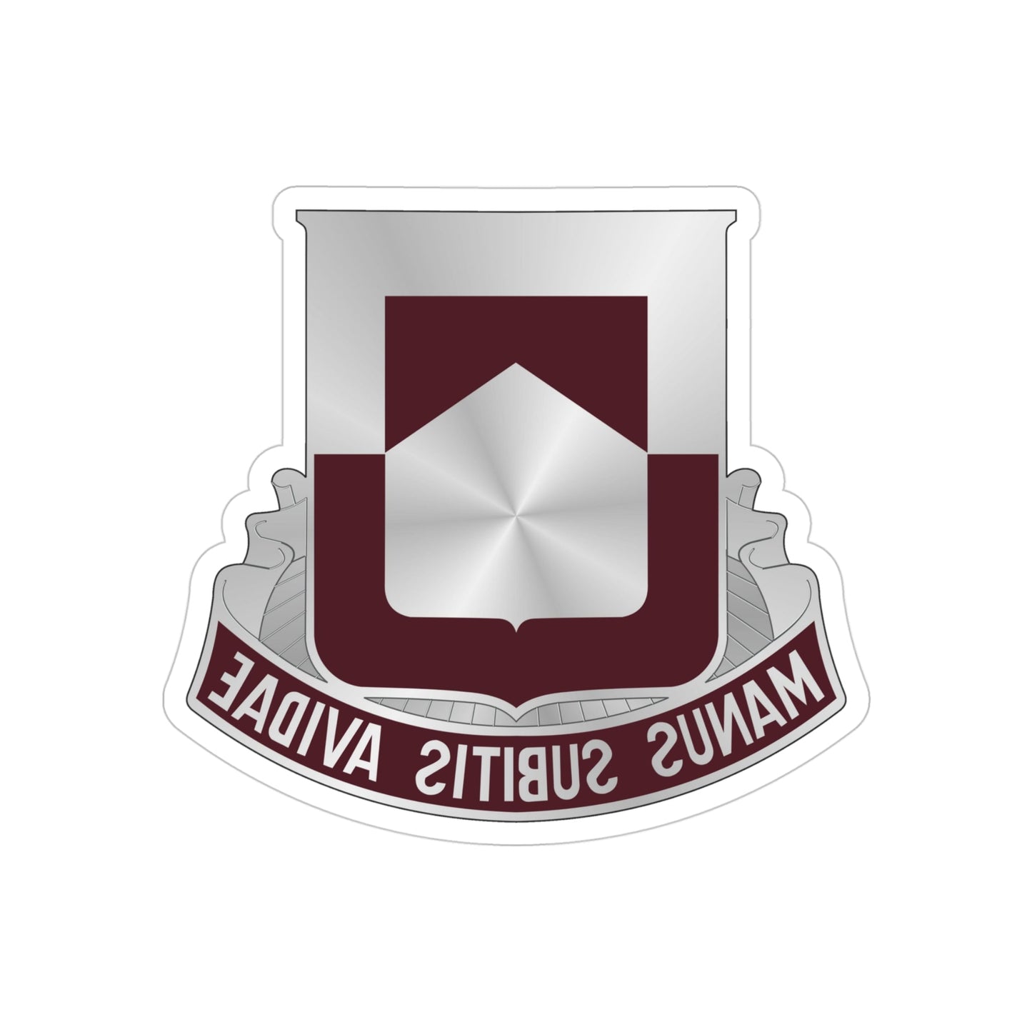 328 Medical Battalion (U.S. Army) REVERSE PRINT Transparent STICKER-4" × 4"-The Sticker Space