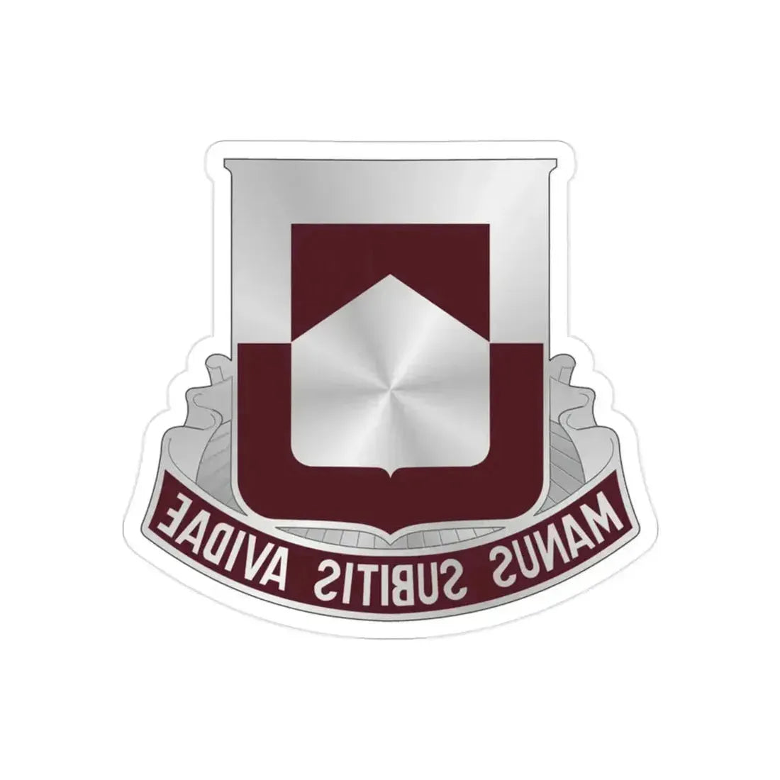 328 Medical Battalion (U.S. Army) REVERSE PRINT Transparent Die-Cut STICKER 2 Inch Die-Cut Transparent - The Sticker Space