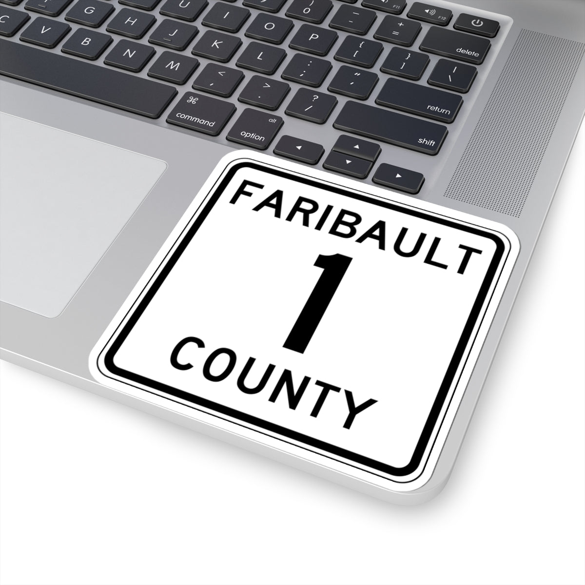 Faribault County Route 1 MN (Minnesota) (Road Sign) STICKER Vinyl Kiss-Cut Decal
