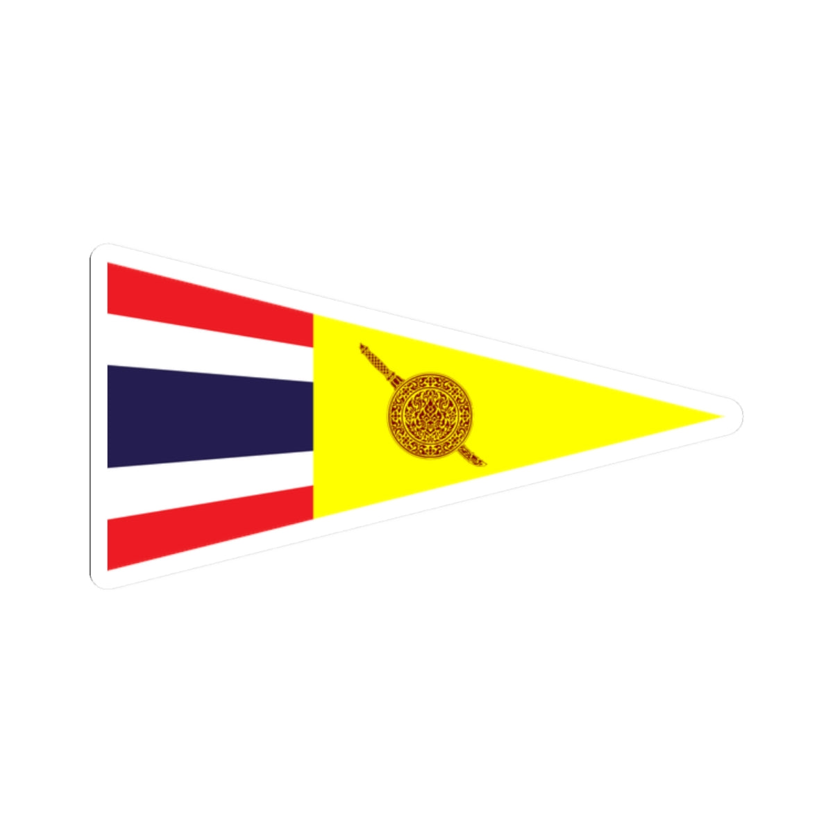 Thai Immigration Service Pennant 1979 (Thailand) STICKER Vinyl Kiss-Cut Decal