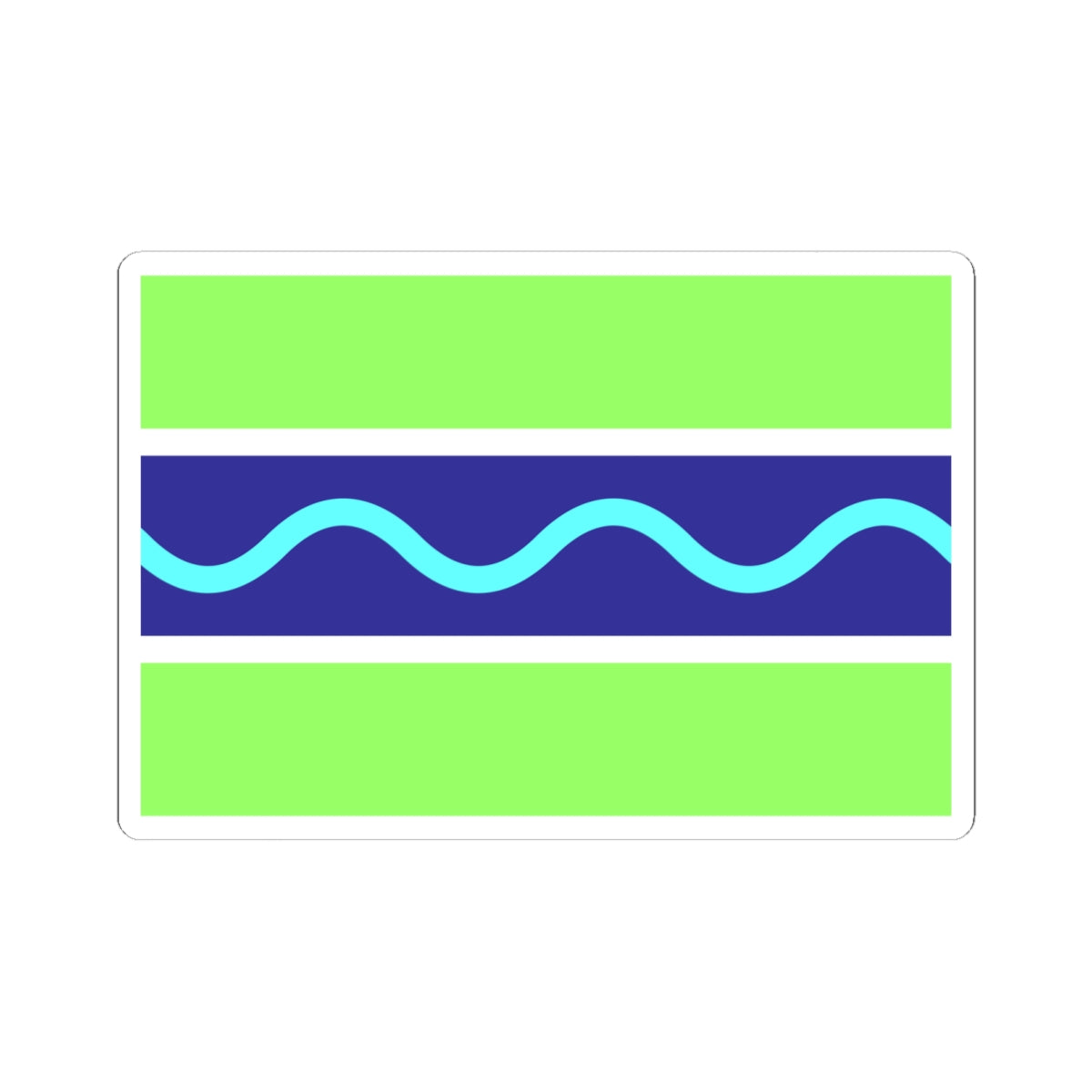 Flag of Kormilovsky rayon Omsk oblast (Russia) STICKER Vinyl Kiss-Cut Decal