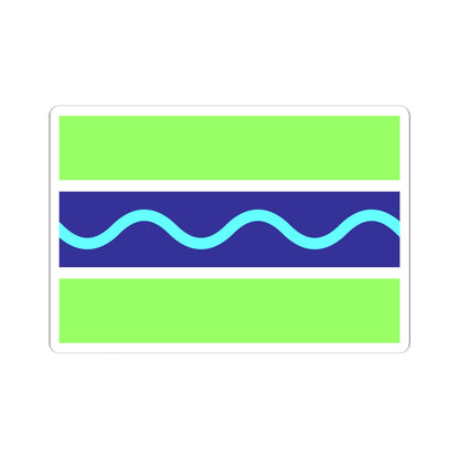 Flag of Kormilovsky rayon Omsk oblast (Russia) STICKER Vinyl Kiss-Cut Decal