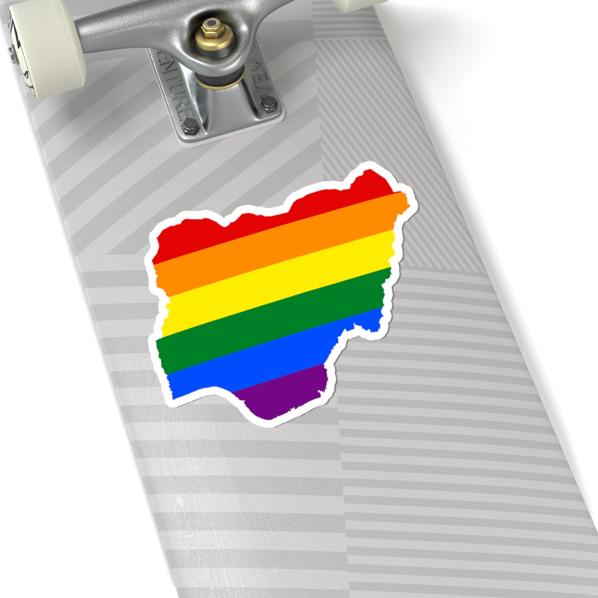 LGBT flag map of Nigeria (Niger) STICKER Vinyl Kiss-Cut Decal