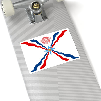 Flag of the Assyrians (Iraq) STICKER Vinyl Kiss-Cut Decal