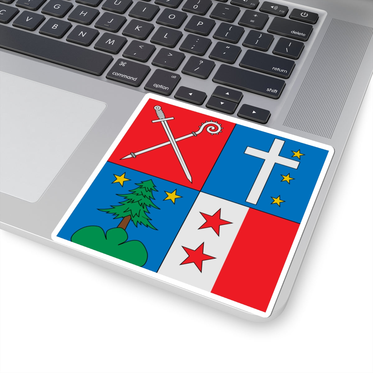 Flag of Henri Schwery (Switzerland) STICKER Vinyl Kiss-Cut Decal