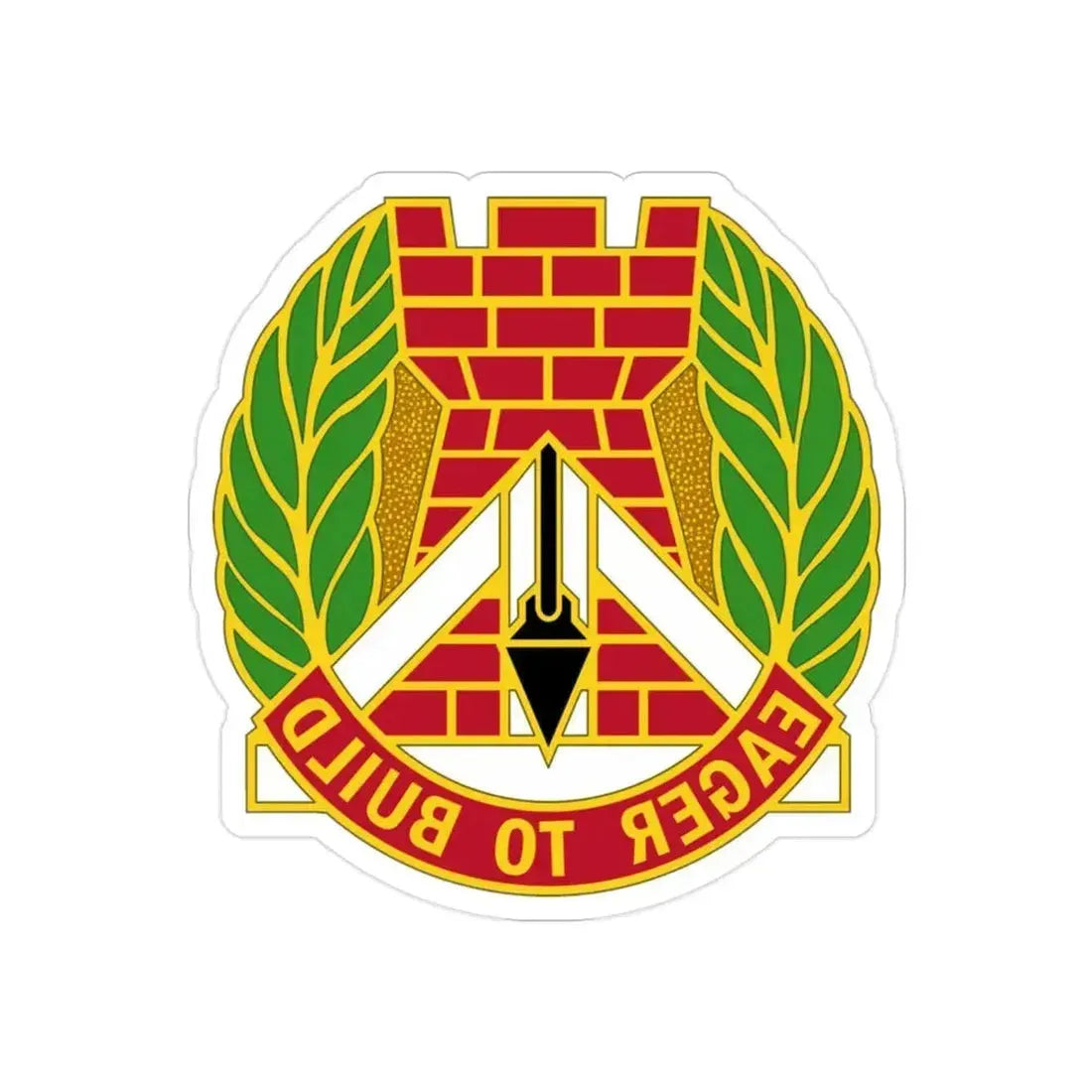 329 Engineer Group (U.S. Army) REVERSE PRINT Transparent Die-Cut STICKER 2 Inch Die-Cut Transparent - The Sticker Space