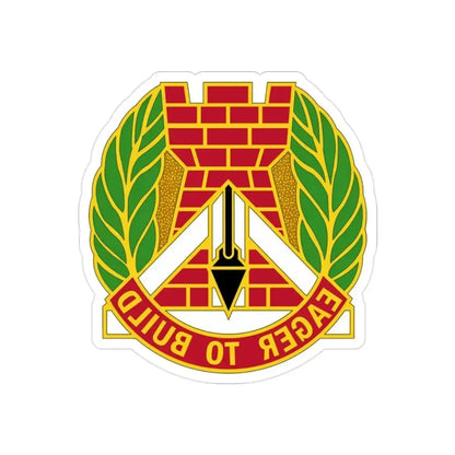 329 Engineer Group (U.S. Army) REVERSE PRINT Transparent Die-Cut STICKER 2 Inch Die-Cut Transparent - The Sticker Space
