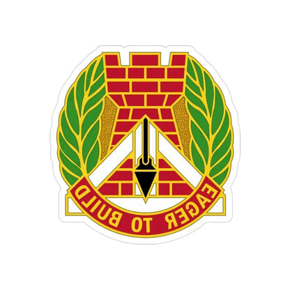 329 Engineer Group (U.S. Army) REVERSE PRINT Transparent Die-Cut STICKER 3 Inch Die-Cut Transparent - The Sticker Space