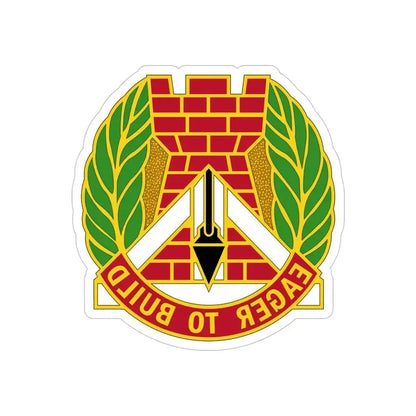 329 Engineer Group (U.S. Army) REVERSE PRINT Transparent Die-Cut STICKER 6 Inch Die-Cut Transparent - The Sticker Space