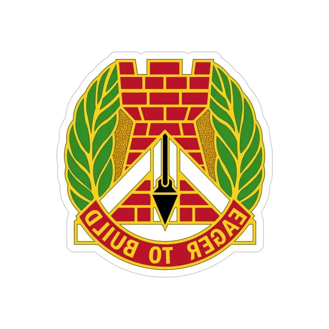 329 Engineer Group (U.S. Army) REVERSE PRINT Transparent Die-Cut STICKER - The Sticker Space