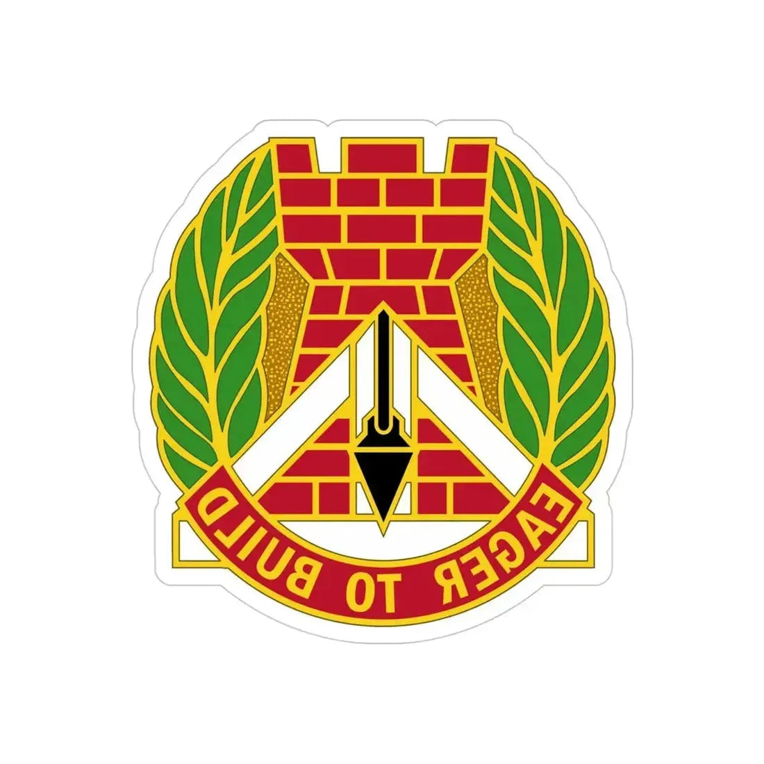 329 Engineer Group (U.S. Army) REVERSE PRINT Transparent Die-Cut STICKER - The Sticker Space