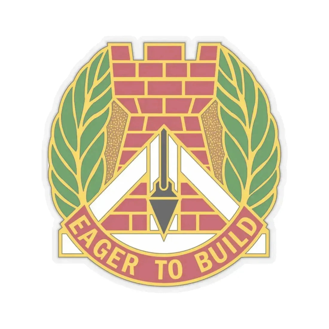 329 Engineer Group (U.S. Army) STICKER Vinyl Kiss-Cut Decal 3 Inch Transparent - The Sticker Space