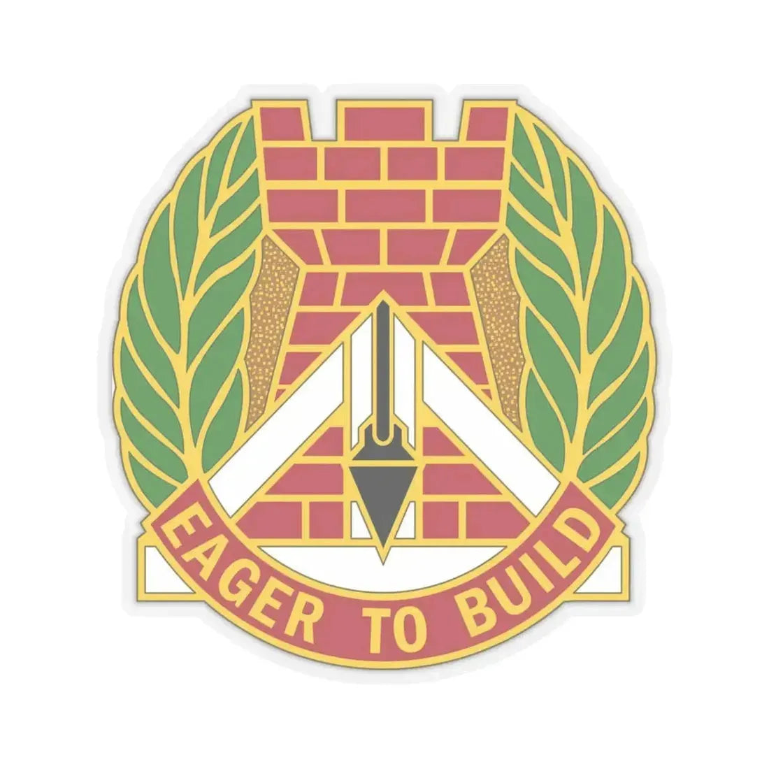 329 Engineer Group (U.S. Army) STICKER Vinyl Kiss-Cut Decal 4 Inch Transparent - The Sticker Space