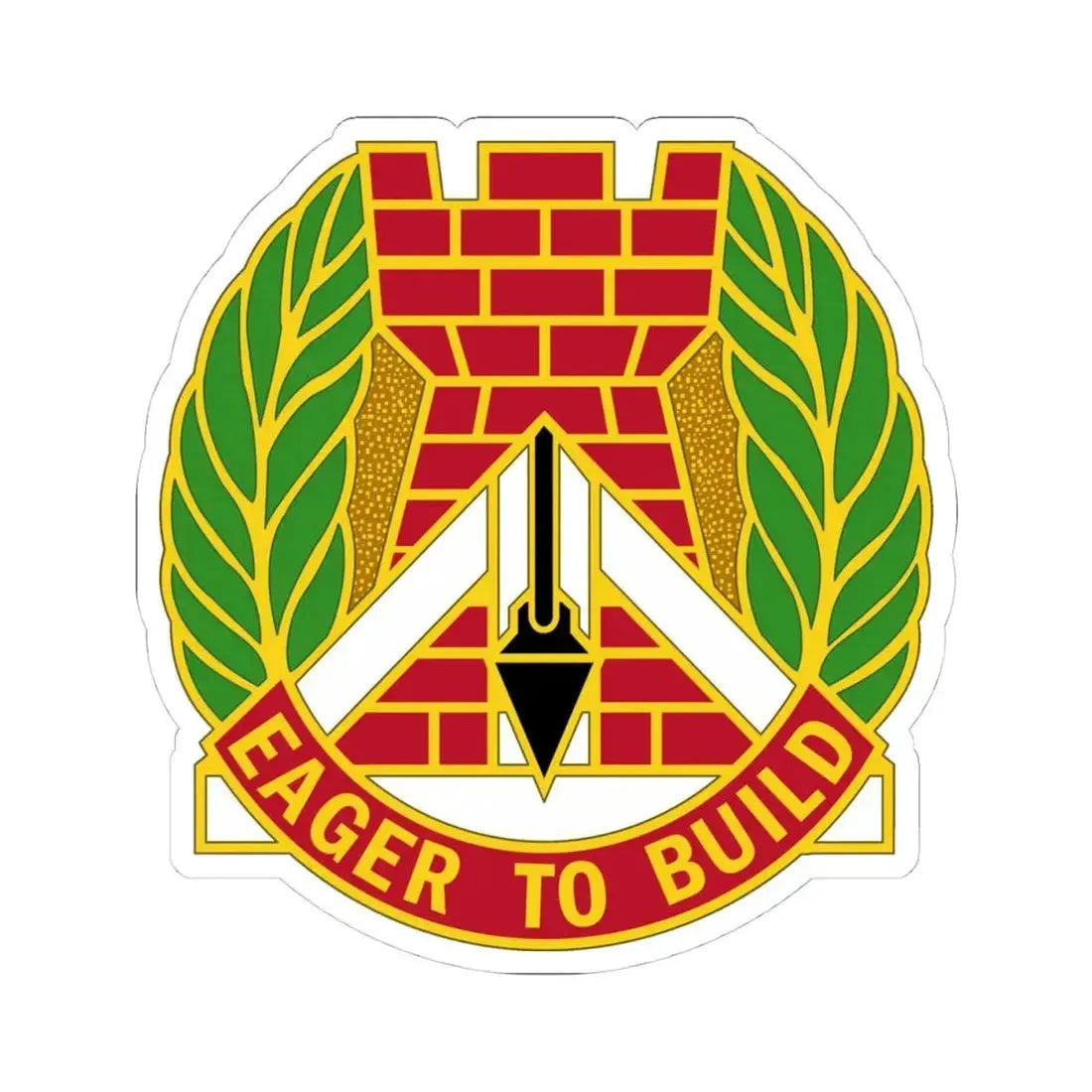 329 Engineer Group (U.S. Army) STICKER Vinyl Kiss-Cut Decal 4 Inch White - The Sticker Space