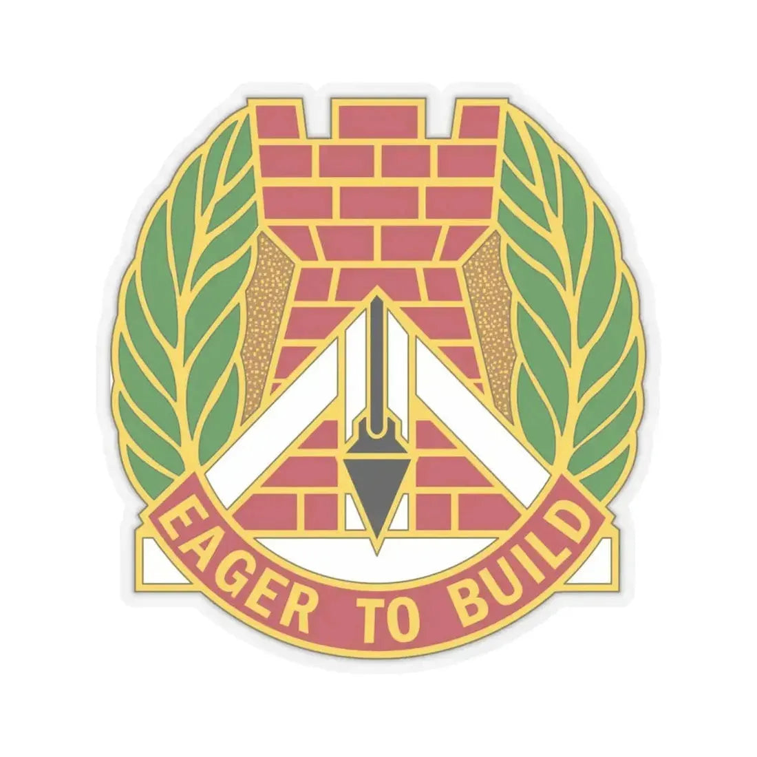 329 Engineer Group (U.S. Army) STICKER Vinyl Kiss-Cut Decal 6 Inch Transparent - The Sticker Space