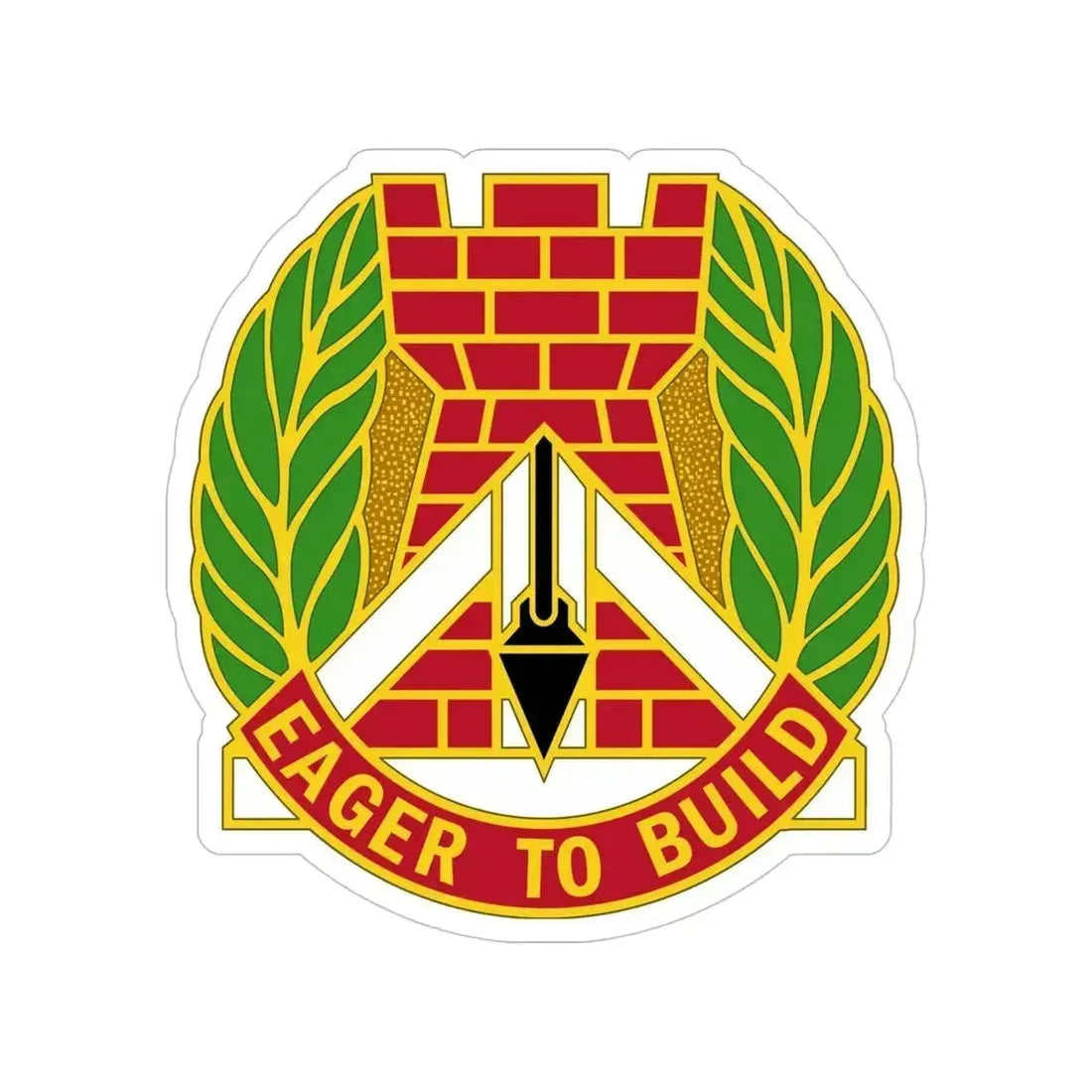 329 Engineer Group (U.S. Army) Transparent STICKER Die-Cut Vinyl Decal 5 Inch - The Sticker Space