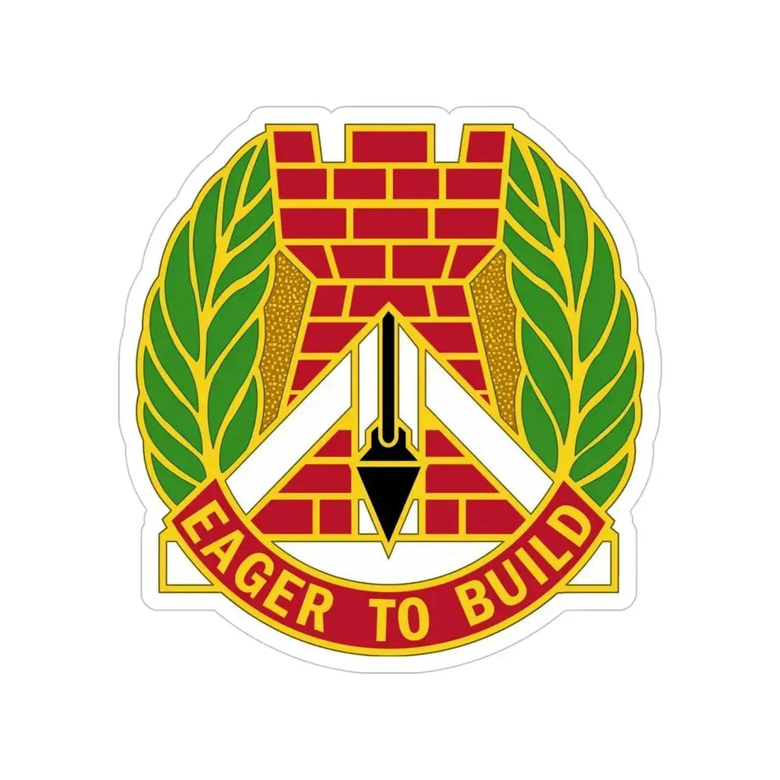 329 Engineer Group (U.S. Army) Transparent STICKER Die-Cut Vinyl Decal 5 Inch - The Sticker Space