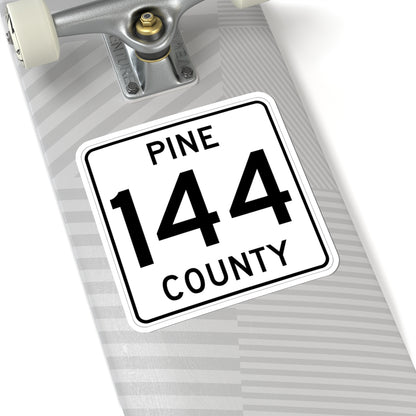 Pine County Route 144 MN (Minnesota) (Road Sign) STICKER Vinyl Kiss-Cut Decal
