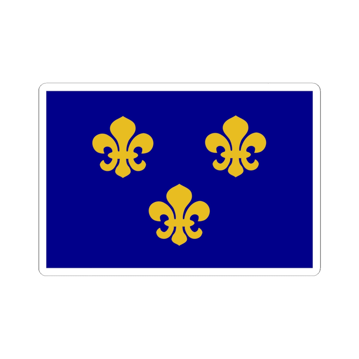 Flag of medieval France (France) STICKER Vinyl Kiss-Cut Decal
