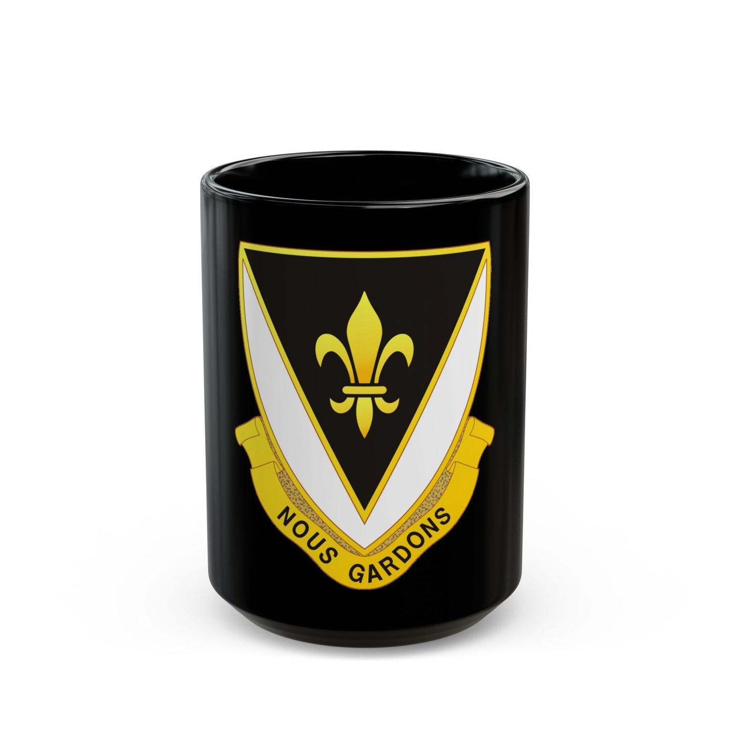 329th Infantry Regiment (U.S. Army) Black Coffee Mug-15oz-The Sticker Space