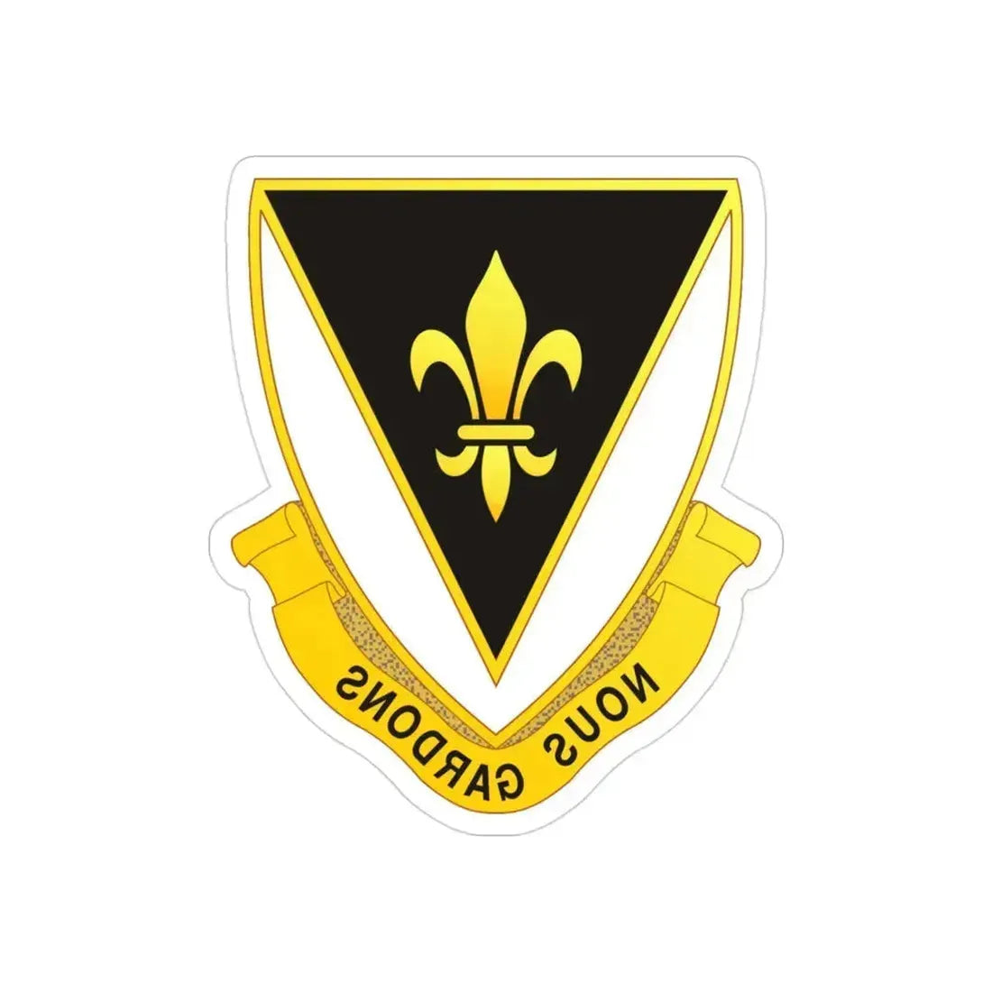 329th Infantry Regiment (U.S. Army) REVERSE PRINT Transparent Die-Cut STICKER 3 Inch Die-Cut Transparent - The Sticker Space