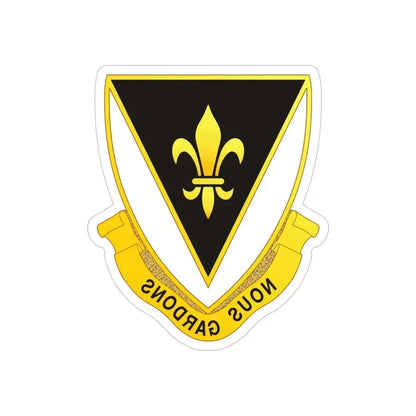 329th Infantry Regiment (U.S. Army) REVERSE PRINT Transparent Die-Cut STICKER 4 Inch Die-Cut Transparent - The Sticker Space
