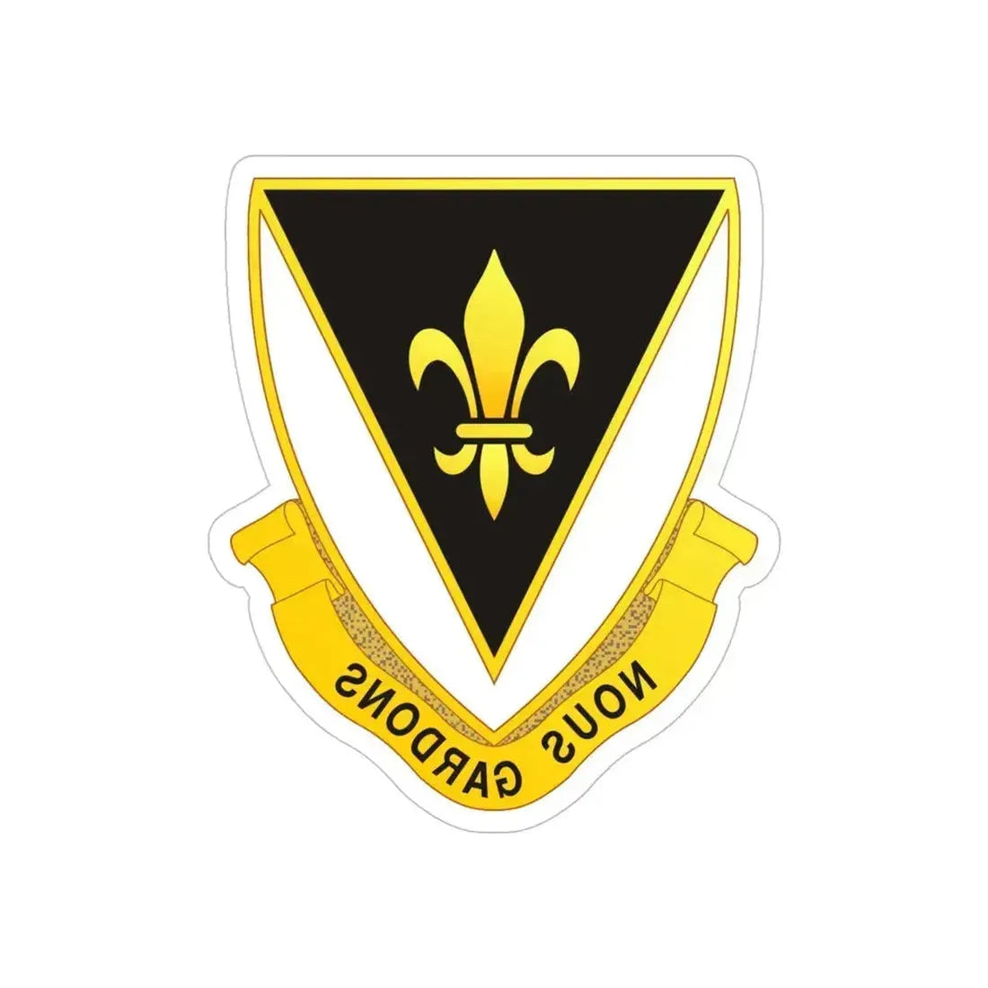 329th Infantry Regiment (U.S. Army) REVERSE PRINT Transparent Die-Cut STICKER 5 Inch Die-Cut Transparent - The Sticker Space