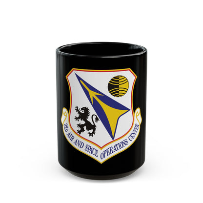 32d Air and Space Operations Center (U.S. Air Force) Black Coffee Mug-15oz-The Sticker Space