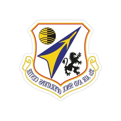 32d Air and Space Operations Center (U.S. Air Force) REVERSE PRINT Transparent Die-Cut STICKER 5 Inch Die-Cut Transparent - The Sticker Space