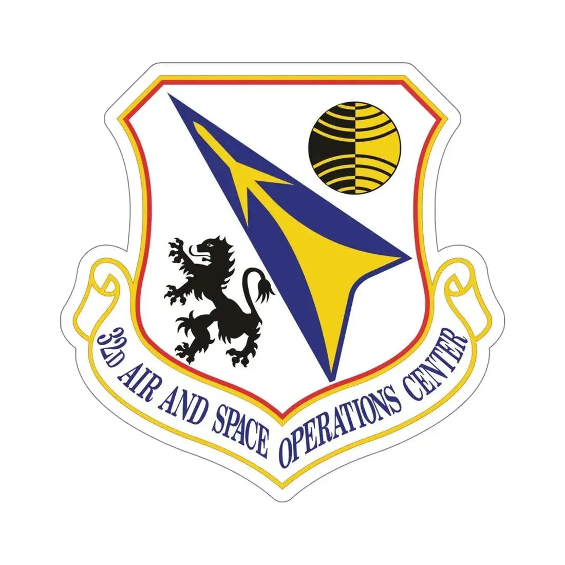 32d Air and Space Operations Center (U.S. Air Force) STICKER Vinyl Die-Cut Decal - The Sticker Space