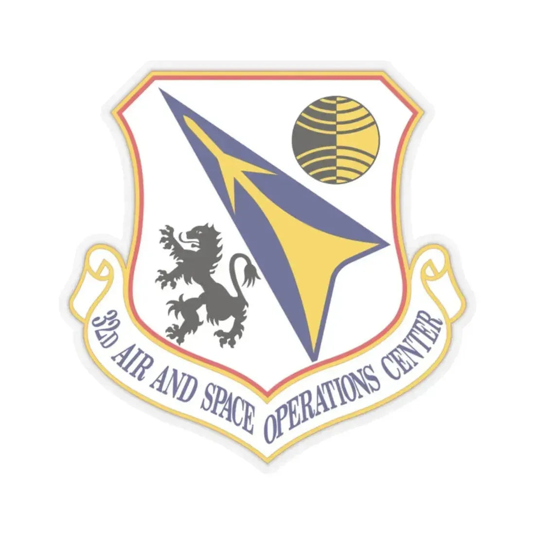 32d Air and Space Operations Center (U.S. Air Force) STICKER Vinyl Kiss-Cut Decal 2 Inch Transparent - The Sticker Space