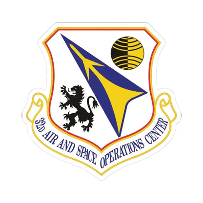 32d Air and Space Operations Center (U.S. Air Force) STICKER Vinyl Kiss-Cut Decal 3 Inch White - The Sticker Space
