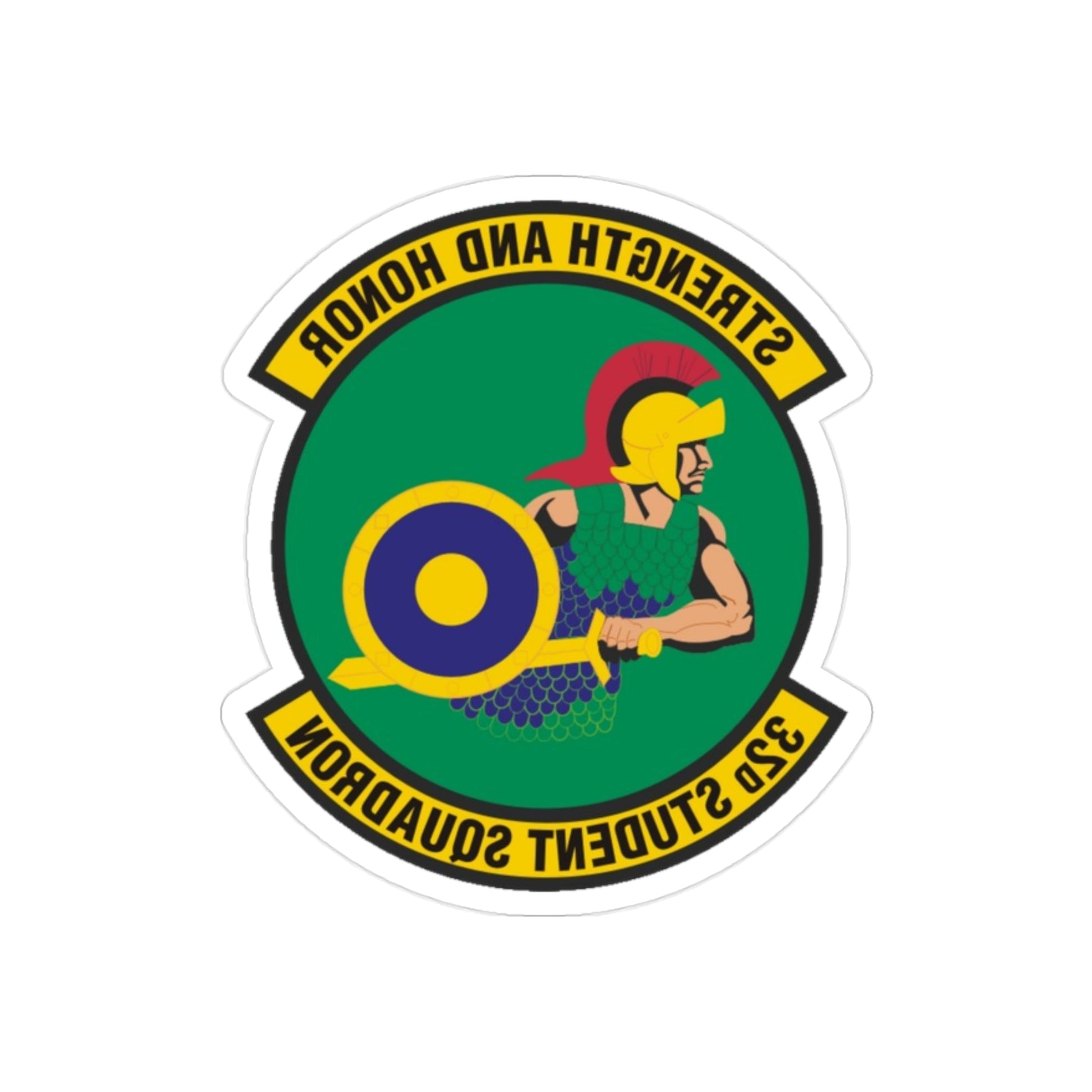 32d Student Squadron (U.S. Air Force) REVERSE PRINT Transparent STICKER-2" × 2"-The Sticker Space