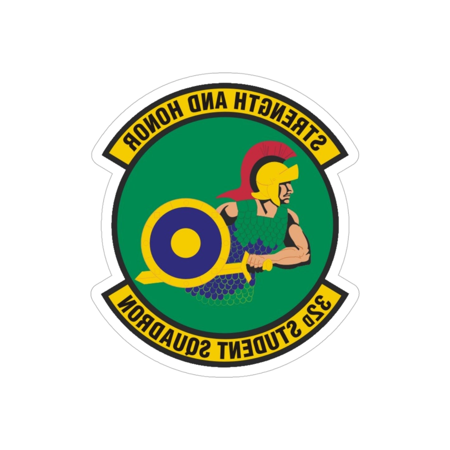 32d Student Squadron (U.S. Air Force) REVERSE PRINT Transparent STICKER-4" × 4"-The Sticker Space