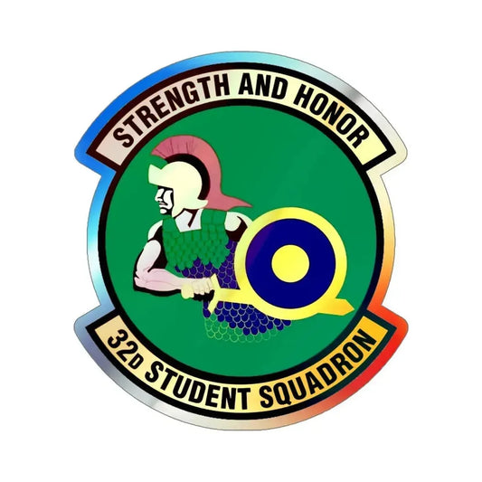 32d Student Squadron (U.S. Air Force) Holographic STICKER Die-Cut Vinyl Decal 6 Inch Holographic - The Sticker Space