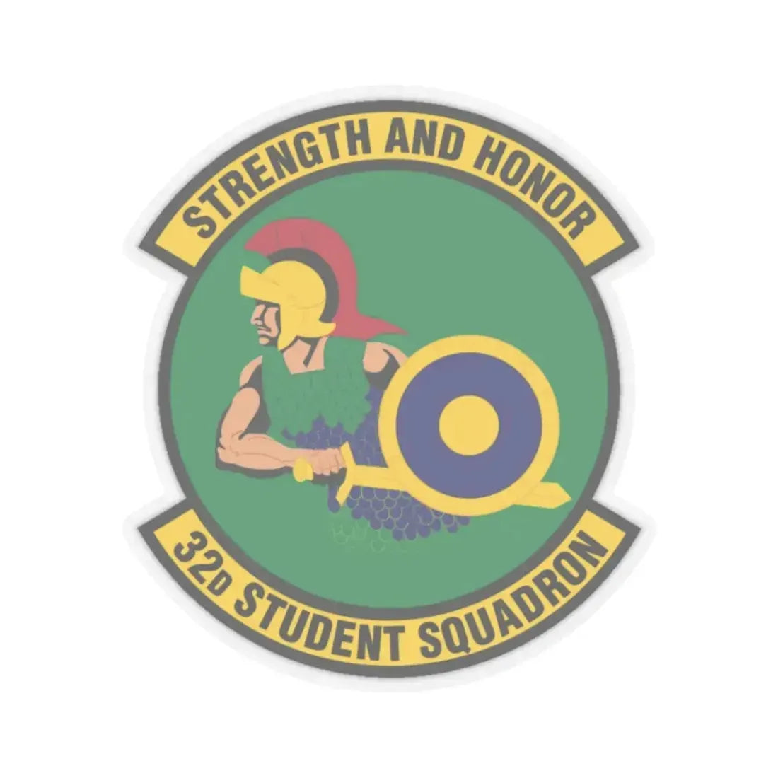 32d Student Squadron (U.S. Air Force) STICKER Vinyl Kiss-Cut Decal 3 Inch Transparent - The Sticker Space