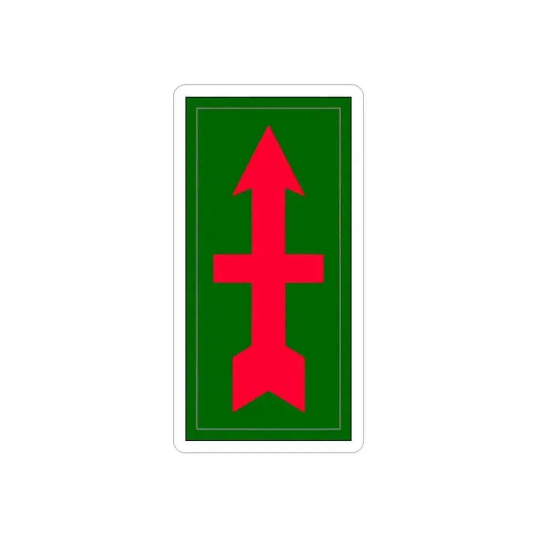 32nd infantry division (U.S. Army) REVERSE PRINT Transparent Die-Cut STICKER 2 Inch Die-Cut Transparent - The Sticker Space