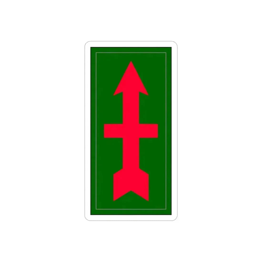 32nd infantry division (U.S. Army) REVERSE PRINT Transparent Die-Cut STICKER 4 Inch Die-Cut Transparent - The Sticker Space