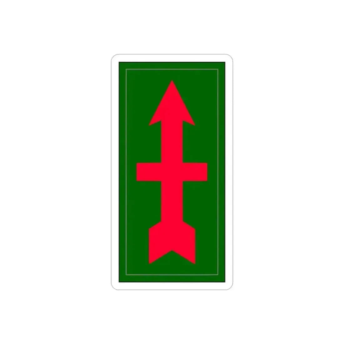 32nd infantry division (U.S. Army) REVERSE PRINT Transparent Die-Cut STICKER 5 Inch Die-Cut Transparent - The Sticker Space