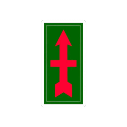 32nd infantry division (U.S. Army) REVERSE PRINT Transparent Die-Cut STICKER 5 Inch Die-Cut Transparent - The Sticker Space