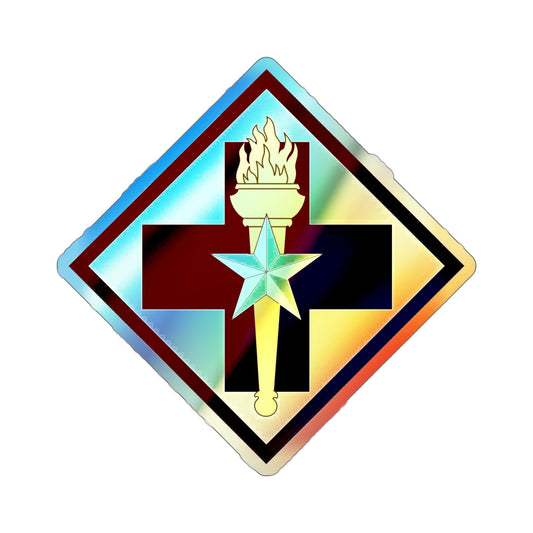 32nd Medical Brigade SSI (U.S. Army) Holographic STICKER Die-Cut Vinyl Decal-6 Inch-The Sticker Space