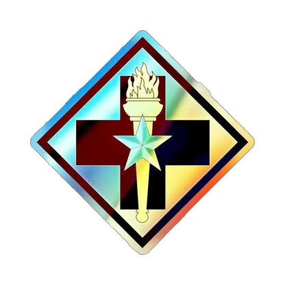 32nd Medical Brigade SSI (U.S. Army) Holographic STICKER Die-Cut Vinyl Decal 5 Inch Holographic - The Sticker Space