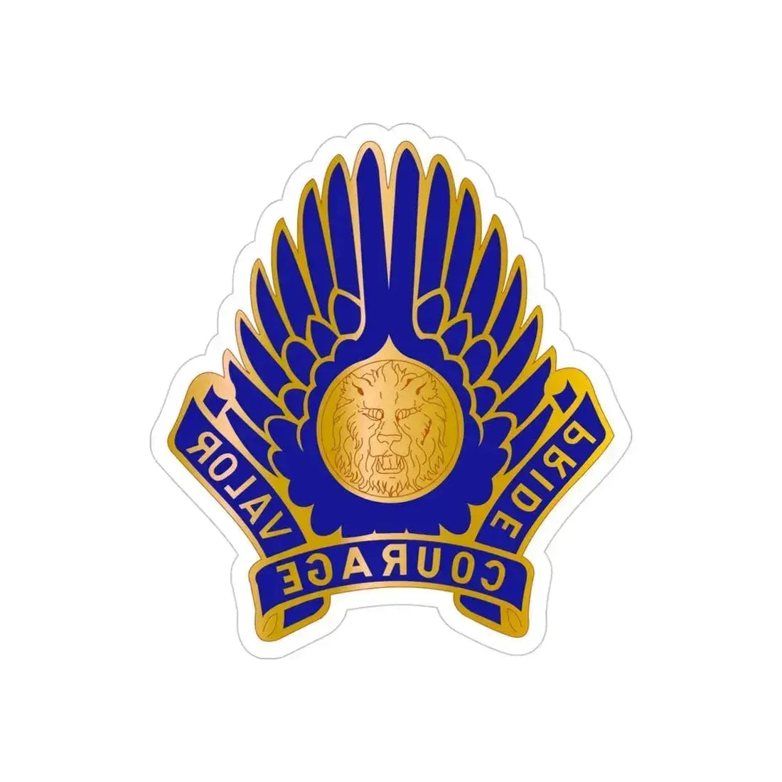 33 Aviation Group (U.S. Army) REVERSE PRINT Transparent Die-Cut STICKER 4 Inch Die-Cut Transparent - The Sticker Space