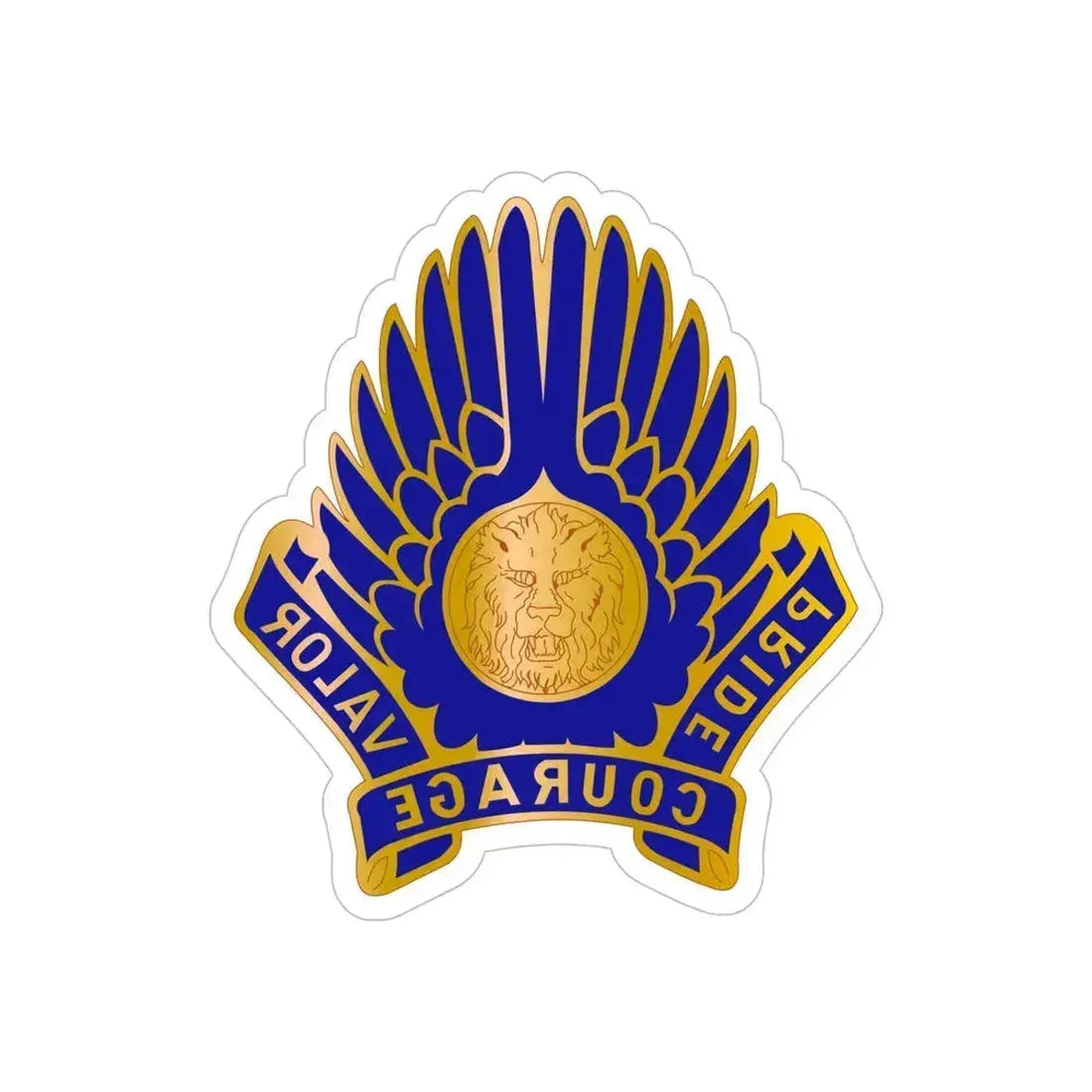 33 Aviation Group (U.S. Army) REVERSE PRINT Transparent Die-Cut STICKER 5 Inch Die-Cut Transparent - The Sticker Space