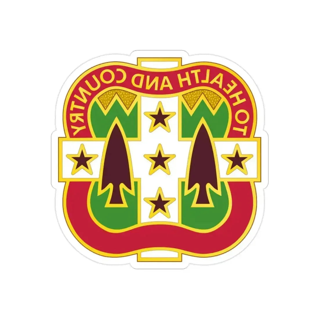 33 Field Hospital (U.S. Army) REVERSE PRINT Transparent Die-Cut STICKER 2 Inch Die-Cut Transparent - The Sticker Space