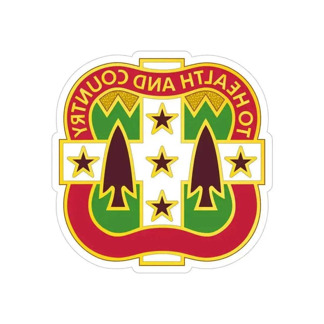 33 Field Hospital (U.S. Army) REVERSE PRINT Transparent Die-Cut STICKER 5 Inch Die-Cut Transparent - The Sticker Space