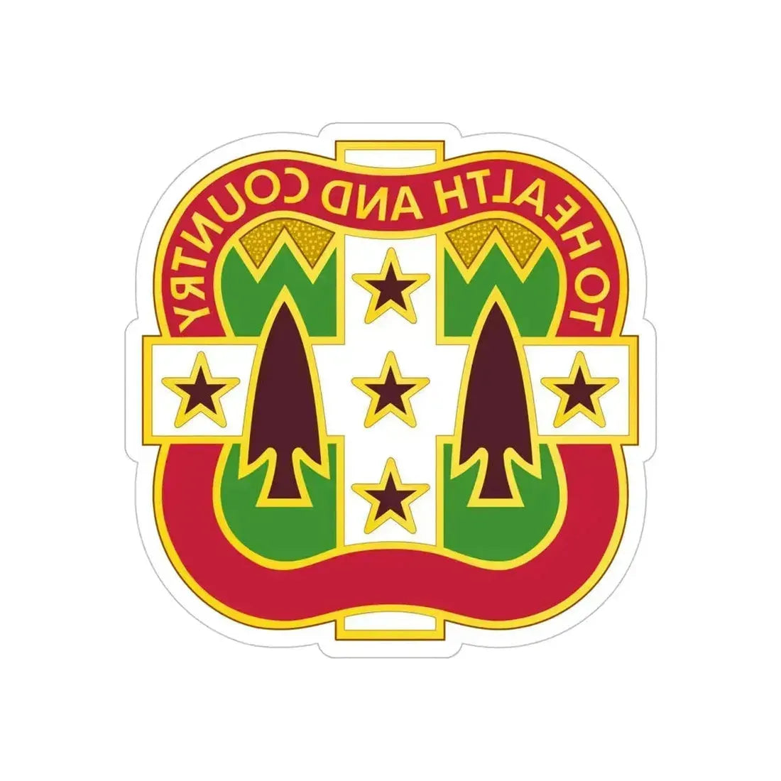 33 Field Hospital (U.S. Army) REVERSE PRINT Transparent Die-Cut STICKER 6 Inch Die-Cut Transparent - The Sticker Space